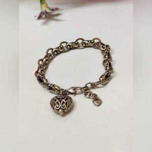 Brighton Bibi Heart Silver Bracelet